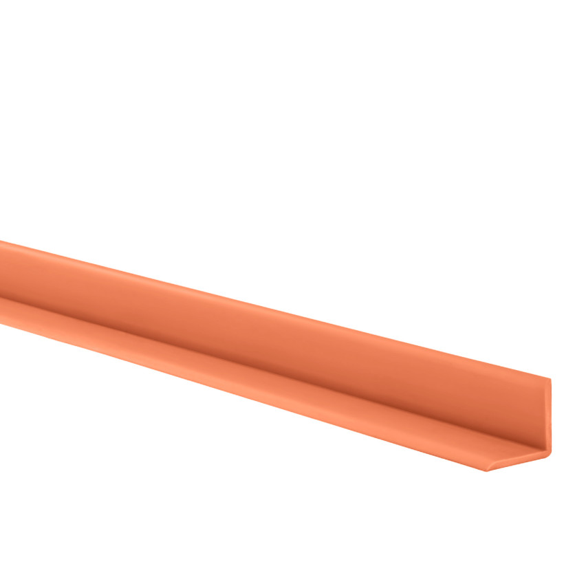 Weichsockelleiste selbstklebend 10x10mm für Küche und Bad Knickleiste aus PVC Dichtungsband Fugendichtband 5m, Ziegelfarbe