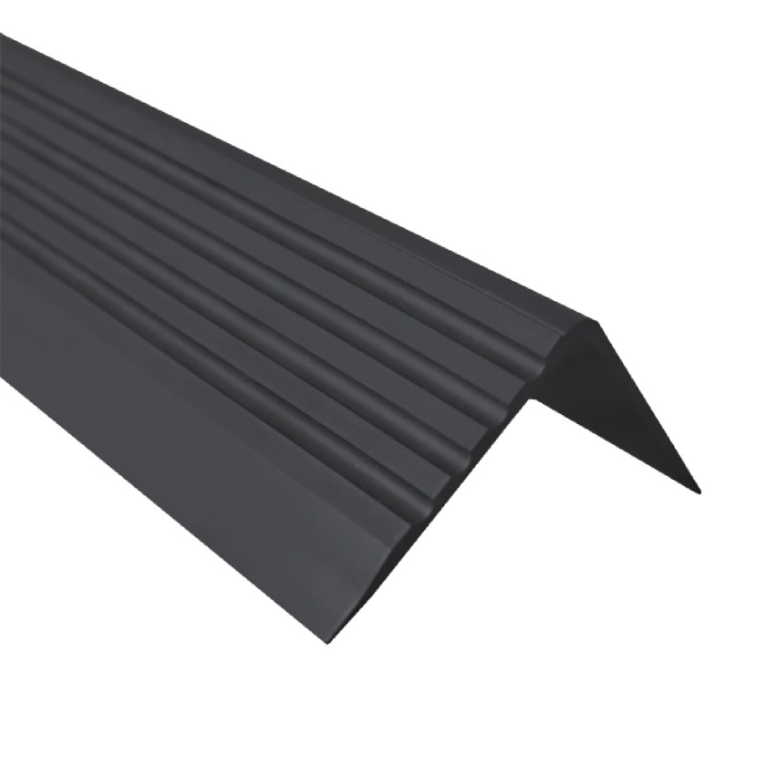 Rutschfestes Treppenprofil mit Kleber, 50x42mm, schwarz,