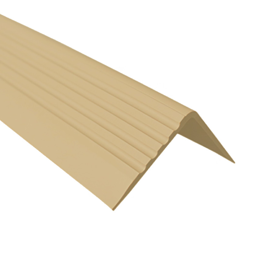 Rutschfestes Treppenprofil mit Kleber, 50x42mm, cremig,