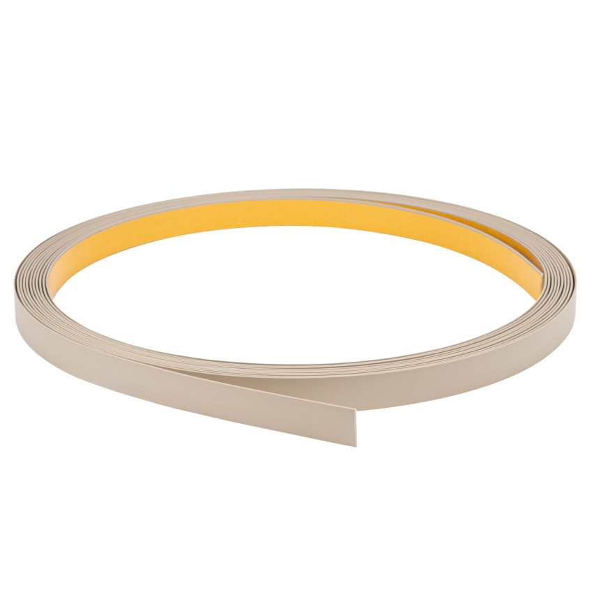 Hart-PVC-Flachstange mit Kleber, Beige, 10 m