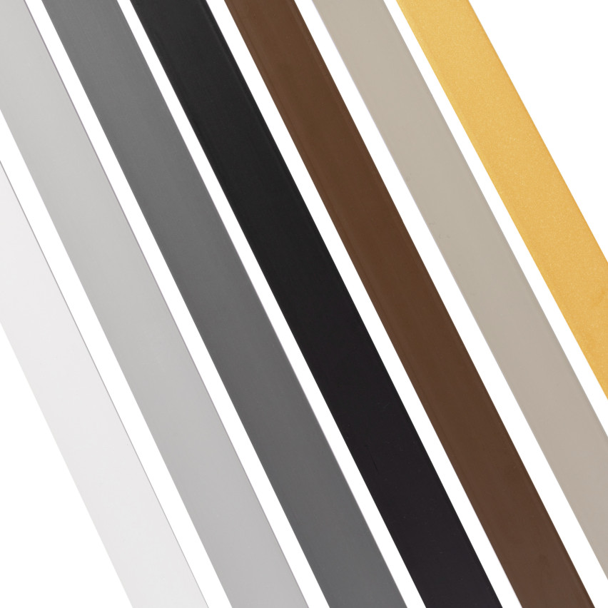 Hart-PVC-Flachstange mit Kleber, Beige, 10 m