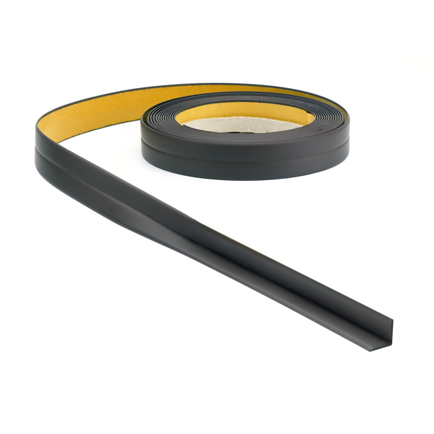 Weichsockelleiste selbstklebend 10x10mm für Küche und Bad Knickleiste aus PVC Dichtungsband Fugendichtband Graphit 5m