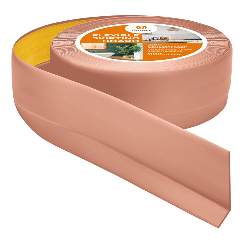 Selbstklebende PVC-Sockelleiste 50x20mm hellbraun