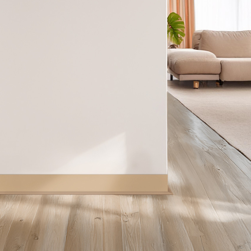 Weichsockelleiste, Flexibel Bodenleiste, Eckleiste, PVC 70x20mm, sand