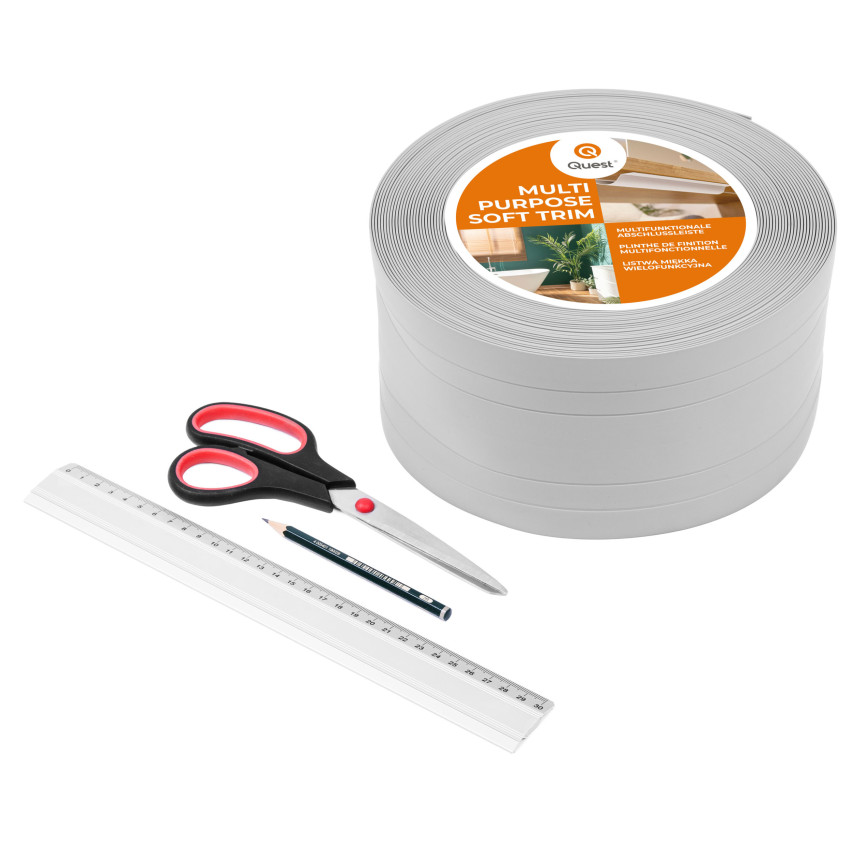 PVC-Multifunktionsleiste 2in1 – Selbstklebendes Abschlussprofil, 110mm