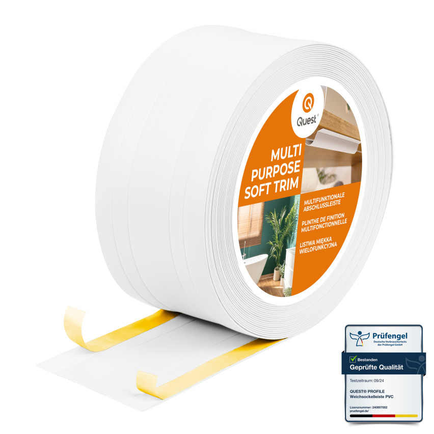 PVC-Multifunktionsleiste 2in1 – Selbstklebendes Abschlussprofil, 110mm