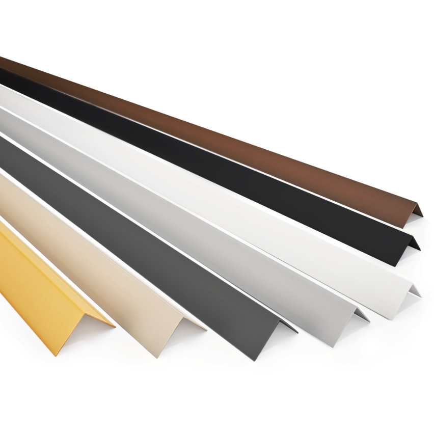 Winkelprofil Selbstklebend PVC Kunststoff Winkelleiste Kantenschutz – für Innenecken mit Klebeband auf der Außenseite, beige