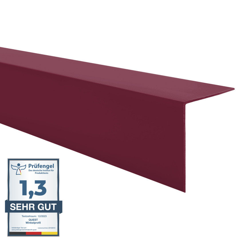 PVC Hartes Winkelprofil, Kunststoff, Kantenschutz, burgunderrote
