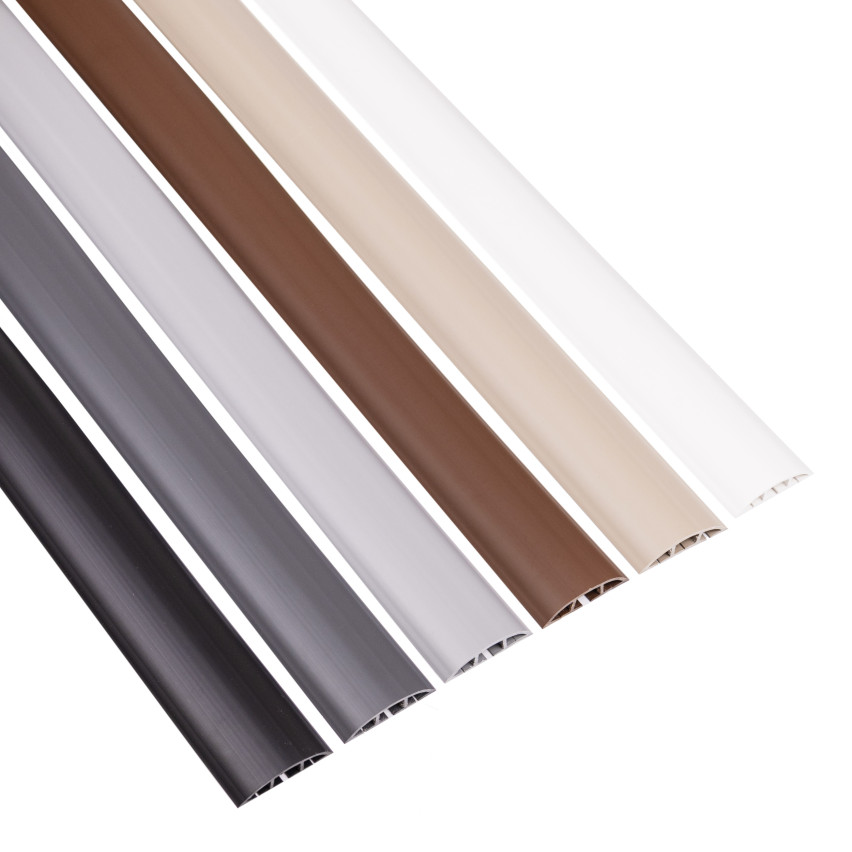 Selbstklebende PVC-Kabelkanäle - 200 cm, halbrund, beige