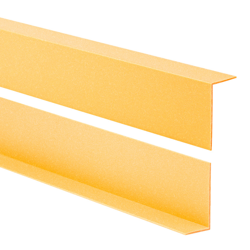 PVC-Eckprofil, ungleich, Kantenschutz, Eckschutz, gold